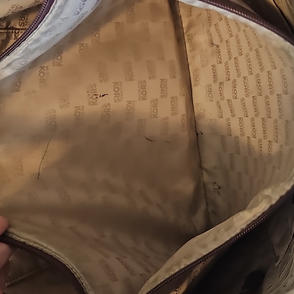 Michael Kors Burgandy Pebbled Leather Work Tote - Picture 11 of 16